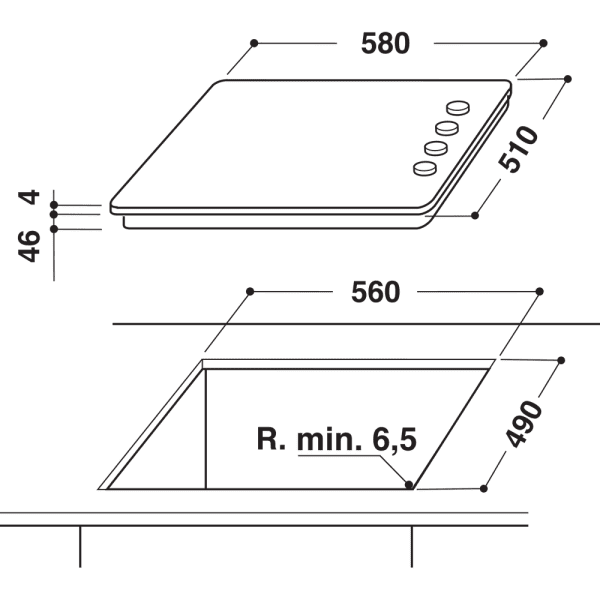 INDESIT RI 860 C VITROCERAMICA 60CM 4 ZONAS MAX 18CM Ceramic Glass - 11