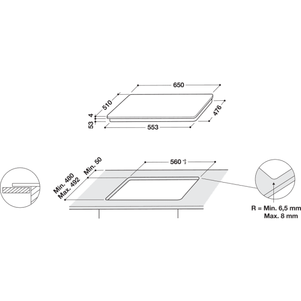 WHIRLPOOL SMO 658C/BT/IXL INDUCCION 70CM 4 ZONAS FlexInduccion - 6