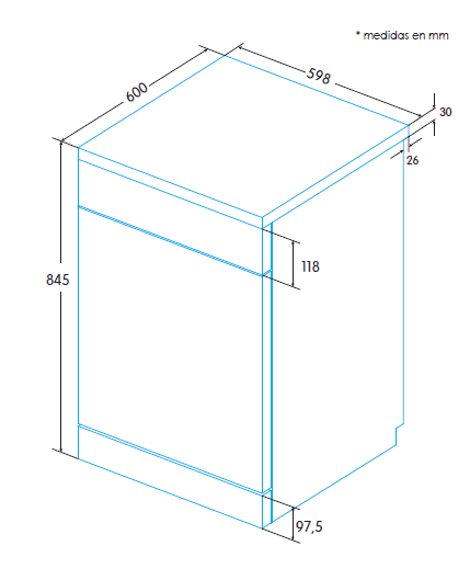 EDESA EDW-6130 X LAVAVAJILLAS INOX 60CM 13 SERVICIOS 49dB E Express 90 - 2