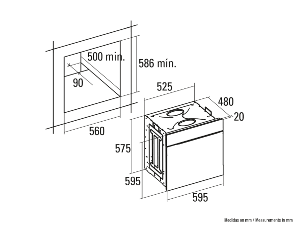 CATA CM 760 AS BK HORNO MULTIFUNCION CRISTAL NEGRO ABATIBLE A FONDO REDUCIDO 50CM AquaSmart - 2