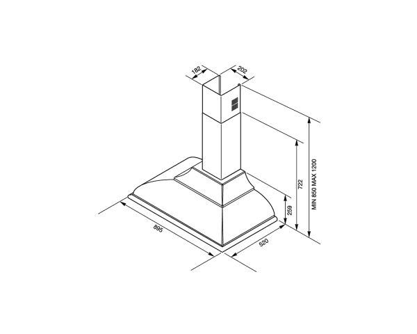 SMEG KC19AOE CAMPANA ANTRACITA 90CM 820CM3/H A Cortina - 2