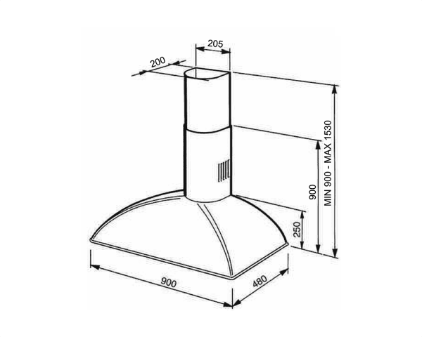 SMEG KS89AOE CAMPANA ANTRACITA 90CM 820CM3/H A Colonial - 6