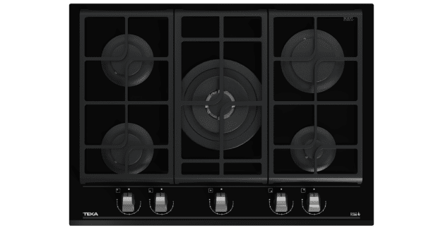 TEKA GZC 75330 XBA BK PLACA CRISTAL NEGRO GAS BUTANO 70CM 5 FUEGOS ExactFlame - 2