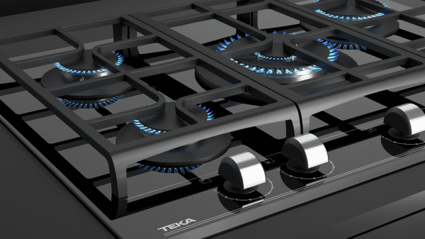 TEKA GZC 75330 XBA BK PLACA CRISTAL NEGRO GAS BUTANO 70CM 5 FUEGOS ExactFlame - 4