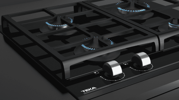 TEKA GZC 64300 XBA BK PLACA CRISTAL NEGRO GAS BUTANO 60CM 4 FUEGOS ExactFlame - 4
