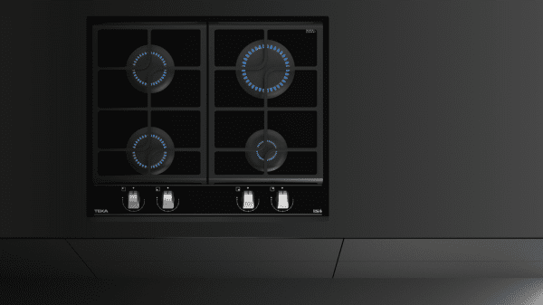 TEKA GZC 64300 XBA BK PLACA CRISTAL NEGRO GAS BUTANO 60CM 4 FUEGOS ExactFlame - 7