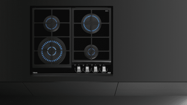 TEKA GZC 64320 XBA BK PLACA CRISTAL NEGRO GAS BUTANO 60CM 4 FUEGOS ExactFlame - 7