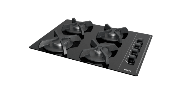 TEKA GBC 64003 KBA PLACA CRISTAL NEGRO GAS BUTANO 60CM 4 Fuegos - 4
