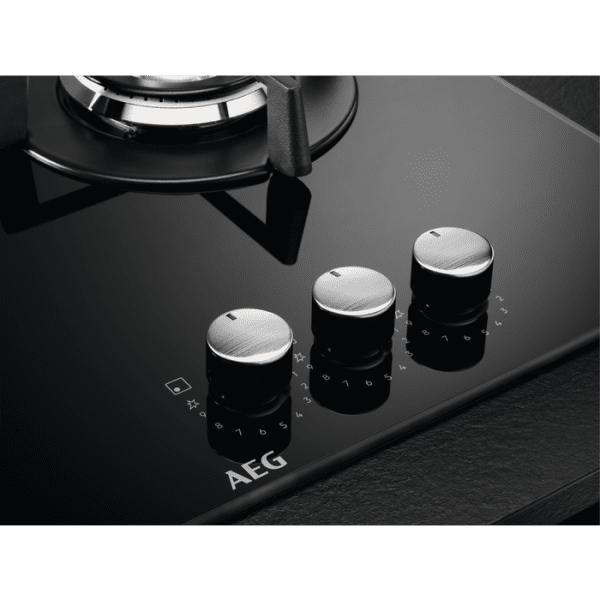 AEG HKB64451NB PLACA CRISTAL NEGRO GAS 60CM 4 FUEGOS Stop&Go (duplicate) - 2