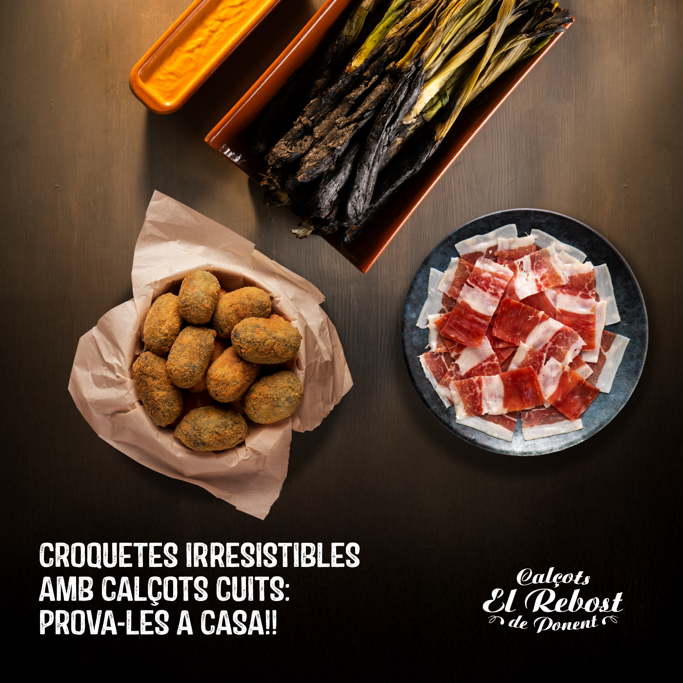 Croquetes de calçots amb salsa calçots casolana i pernil: un mos cruixent amb tot el sabor de la temporada