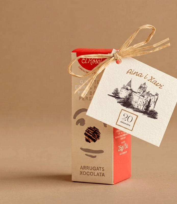 Pack mini con tarjeta personalizada para una boda