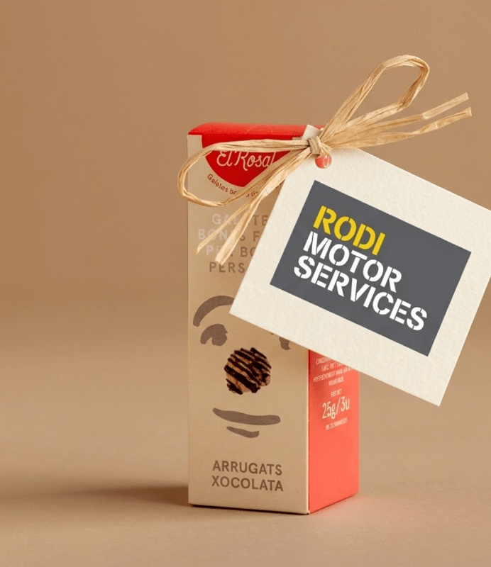 Pack mini con tarjeta personalizada de Rodi Motor Services