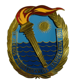 Placa cotxe. II Jocs Mediterranis Barcelona 1955.
