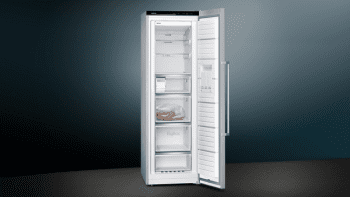 Congelador Vertical Siemens GS36NAIEP 1 Puerta Inox antihuellas | 186 x 60 cm | 242 Litros | Dispensador cubitos | No Frost | iQ500 | Clase E - 3