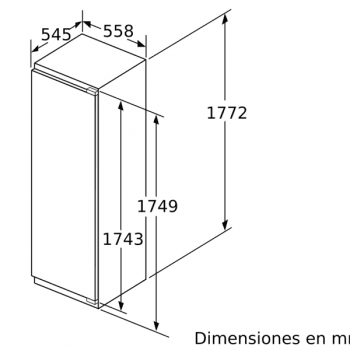 Frigorífico Monopuerta Integrable Bosch KIR81AFE0 de 177.5 x 55.8 cm | Clase E | Serie 6 - 6