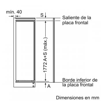 Frigorífico Monopuerta Integrable Bosch KIR81AFE0 de 177.5 x 55.8 cm | Clase E | Serie 6 - 8
