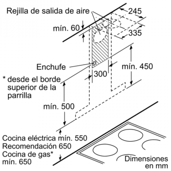 Campana Decorativa Balay 3BC998AXD Acero tras Cristal | 90cm | Control Placa-Campana | 843 m³/h | 55 dB (A) | Clase A+ - 9