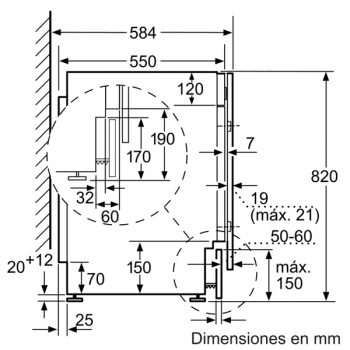 Lavasecadora Siemens WK14D542ES Integrable, Lavado 7kg Función Secado 4kg a 1400 rpm | Clase B | iQ500 - 6