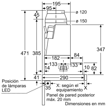 Campana Telescópica Extraíble Siemens LI97SA531 en Plata Metalizado de 90 cm con una potencia de 397 m³/h | Motor iQdrive Clase A | iQ300 - 8