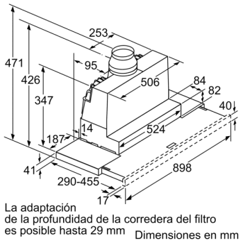 Campana Telescópica Extraíble Siemens LI97SA531 en Plata Metalizado de 90 cm con una potencia de 397 m³/h | Motor iQdrive Clase A | iQ300 - 10