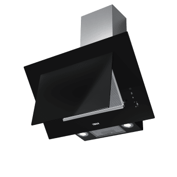Campana decorativa vertical Teka DVT 78660 TBS (112930041) en Cristal Negro, de 70cm a 584 m³/h | Sistema aspiración "Contour"  | Clase A+ - 2