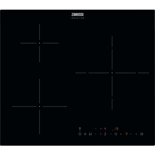 Placa de inducción Zanussi ZITX633K de 60 cm con 3 zonas de cocción con PowerBoost (1 Doble de 28 cm) | Control Placa-Campana Hob2Hood
