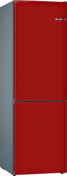 Frigorífico Combi VarioStyle Bosch KVN39IREA Rojo cereza, de 203 x 60 cm | Puertas personalizables | Clase E