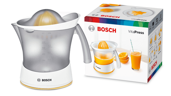 Bosch Mcp3500n Exprimidor compacto con regulador de grado pulpa 800 ml capacidad color blanco y naranja 25w 0.8l recogecables vitapress mcp3500 prensa 08 25