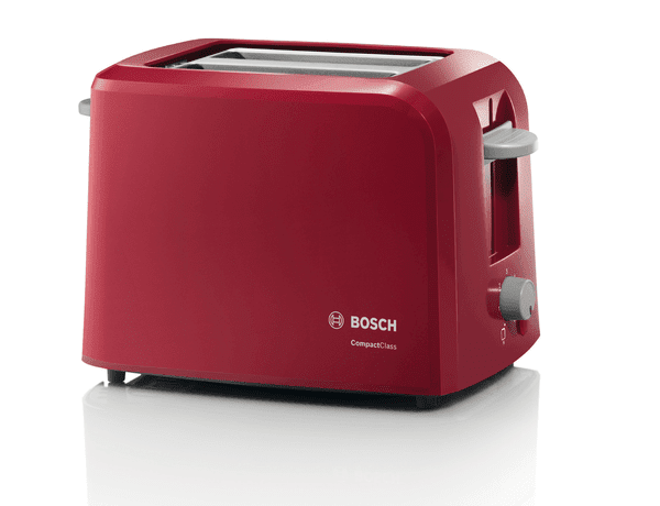 Tostador Bosch Tat3a014 980w 980 2 ranuras corto compactclass 1 rebanada calientapanecillos integrado rojo 2slices de pan superiores sensor potencia capacidad