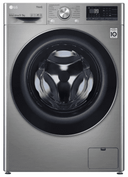LavaSecadora LG F4DV7009S2S Inoxidable antihuellas, de 9 Kg en lavado a 1400 rpm y 6 Kg en secado, combinado con Vapor, conexión WiFi ThinQ | Clase A