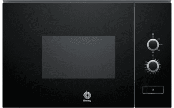 Microondas Integrable Balay 3CP5002N2 Cristal Negro | 20 Litros | Plato giratorio de 25.5 cm | Limpieza Aqualisis