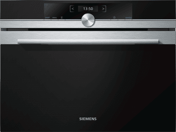 Siemens CF634AGS1 Microondas 45cm | Cristal Negro | Apertura Abatible | 36L | Promocionado