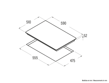 Placa de Gas Cata CIB 6021 BK Cristal Negro | 60cm | 3 Quemadores de Gas | Gas Butano | Encendido electrónico | Válvula de Seguridad - 2