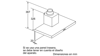 Campana Decorativa de Pared Box Balay 3BC096MX Inoxidable | 90cm | 619 m³/h | 70 dB (A) | Clase B - 7