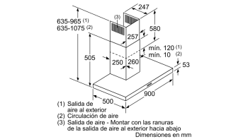 Campana Decorativa de Pared Box Balay 3BC096MX Inoxidable | 90cm | 619 m³/h | 70 dB (A) | Clase B - 9