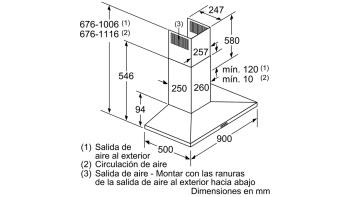 Campana Decorativa Balay 3BC697EX Inoxidable | 90cm | Piramidal | 4 potencias | 782 m³/h | 64 dB (A) | Clase B - 6