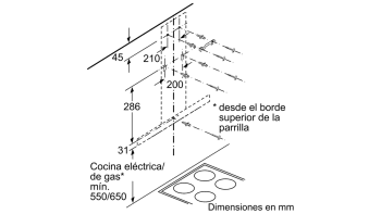 Campana decorativa de pared Bosch DWB77IM50 en Acero inoxidable de 75 cm a 710 m³/h | Clase B | Serie 4 - 6