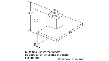 Campana Decorativa DWB76BC50 | Acero inoxidable | 75cm | 619 m³/h | Serie 2 | Clase B - 6