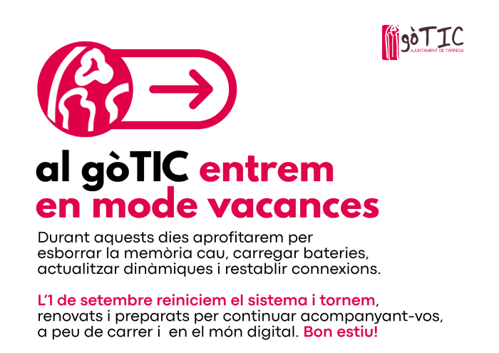El gòTIC entra en mode vacances després d’un estiu d’activitat comunitària.