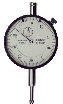Dial indicator DIN 878, range 10 mm, special shock proof X 0,01 mm