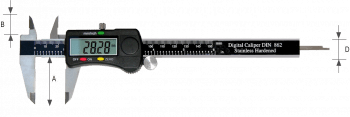 Digital caliper with roll and data output 150 mm - 1