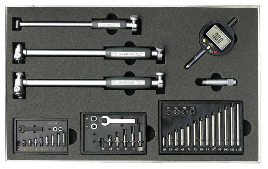 Joc d'instruments de mesurament interior 18-160 mm amb rellotge comparador digital