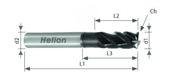 Solid Carbide End Mill Z4 UNEQUAL HELIX - GLADIATOR