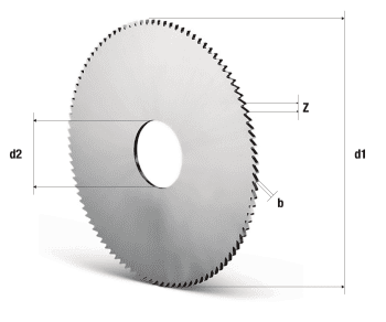 Fresa de disco de metal duro para paso fino DIN 1837