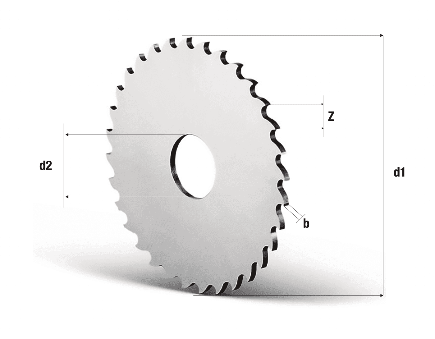 Fresa de disco de metal duro para paso grueso DIN 1838