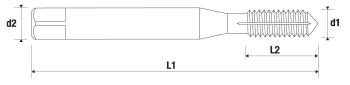 Macho roscar laminación HSS-E TiN D2174C - 1