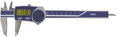 Digital caliper, IP 67, measuring system, 3V