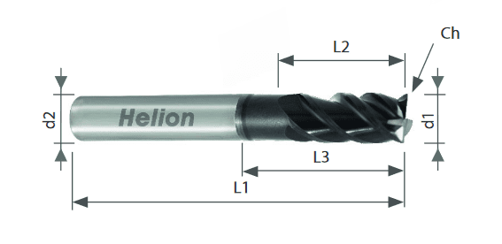 Solid Carbide End Mill Z4 UNEQUAL HELIX - GLADIATOR - 1