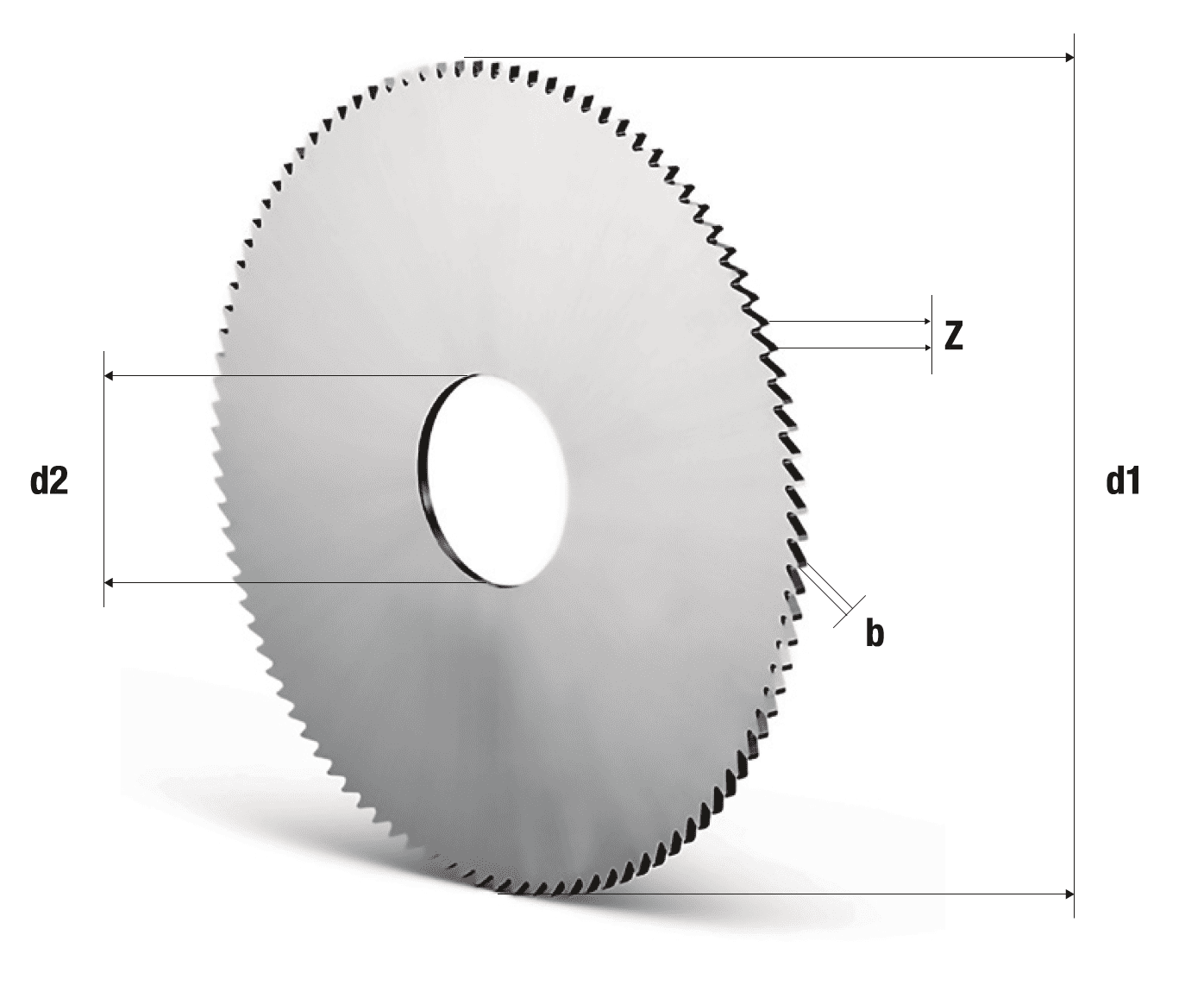 Fresa de disco de metal duro para paso fino DIN 1837 - 2