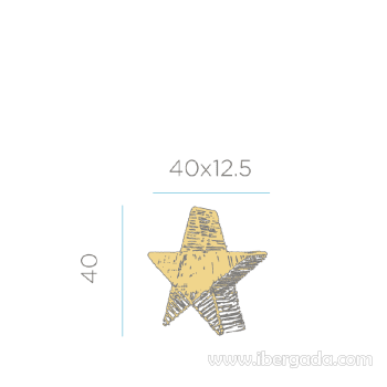 Estrella Decorativa Sisene Star 40 (40x40x12) - 2